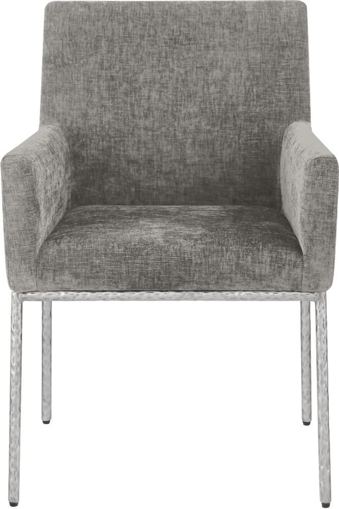 Meridian Furniture - Reeves Grey Chenille Fabric Dining Chair (Set of 2) - 11003Grey-C veiw 2