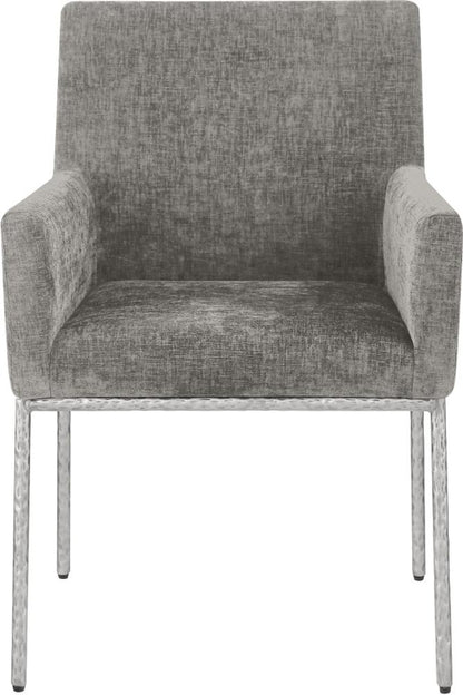 Meridian Furniture - Reeves Grey Chenille Fabric Dining Chair (Set of 2) - 11003Grey-C veiw 2