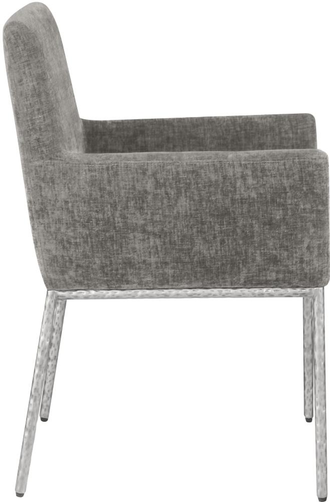 Meridian Furniture - Reeves Grey Chenille Fabric Dining Chair (Set of 2) - 11003Grey-C veiw 3