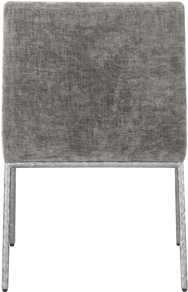 Meridian Furniture - Reeves Grey Chenille Fabric Dining Chair (Set of 2) - 11003Grey-C veiw 4