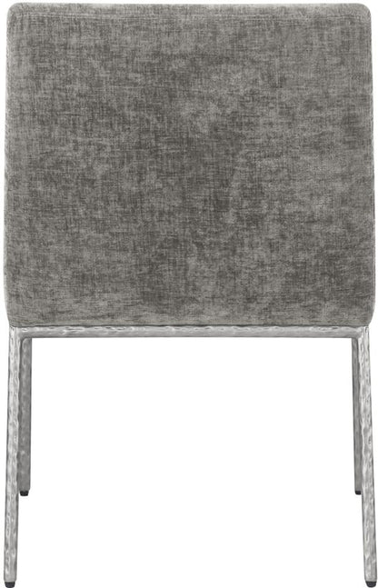 Meridian Furniture - Reeves Grey Chenille Fabric Dining Chair (Set of 2) - 11003Grey-C veiw 4