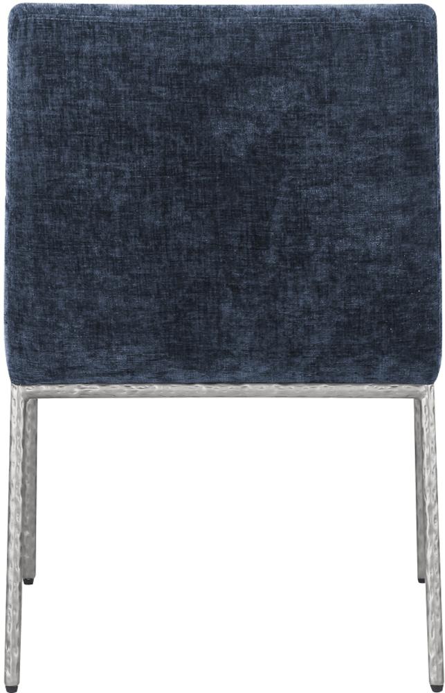 Meridian Furniture - Reeves Navy Chenille Fabric Dining Chair (Set of 2) - 11003Navy-C veiw 4