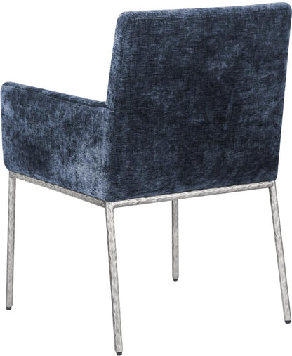 Meridian Furniture - Reeves Navy Chenille Fabric Dining Chair (Set of 2) - 11003Navy-C veiw 5