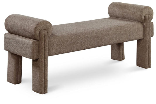 Meridian Furniture - Stefano Brown Polyester Fabric Bench - 182Brown veiw 1