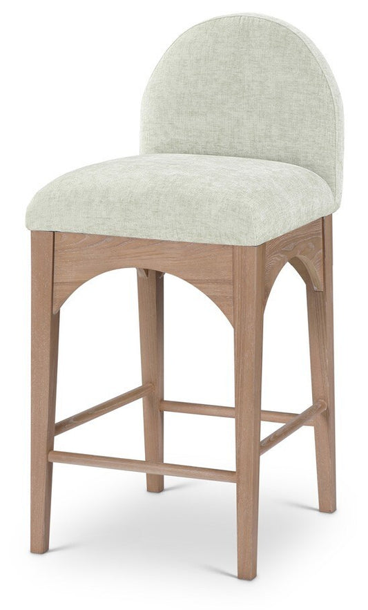 Meridian Furniture - Waldorf Mint Chenille Fabric Stool - 390Mint-C veiw 1