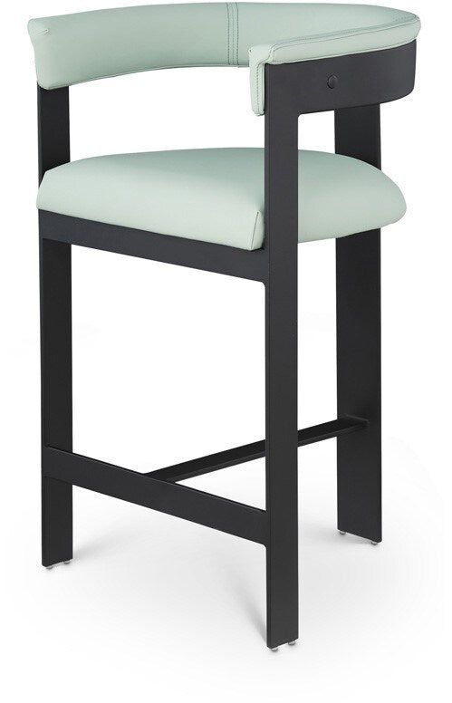 Meridian Furniture - Romeo Mint Green Vegan Leather Counter Stool (Set of 2) - 414Mint-C veiw 1