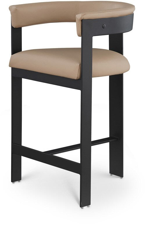 Meridian Furniture - Romeo Tan Vegan Leather Counter Stool (Set of 2) - 414Tan-C veiw 1