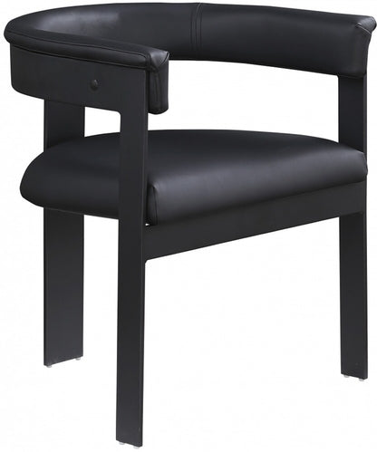 Meridian Furniture - Romeo Black Vegan Leather Dining Chair (Set of 2) - 470Black-C veiw 1