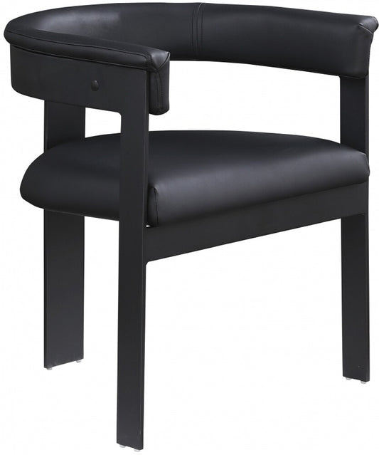 Meridian Furniture - Romeo Black Vegan Leather Dining Chair (Set of 2) - 470Black-C veiw 1