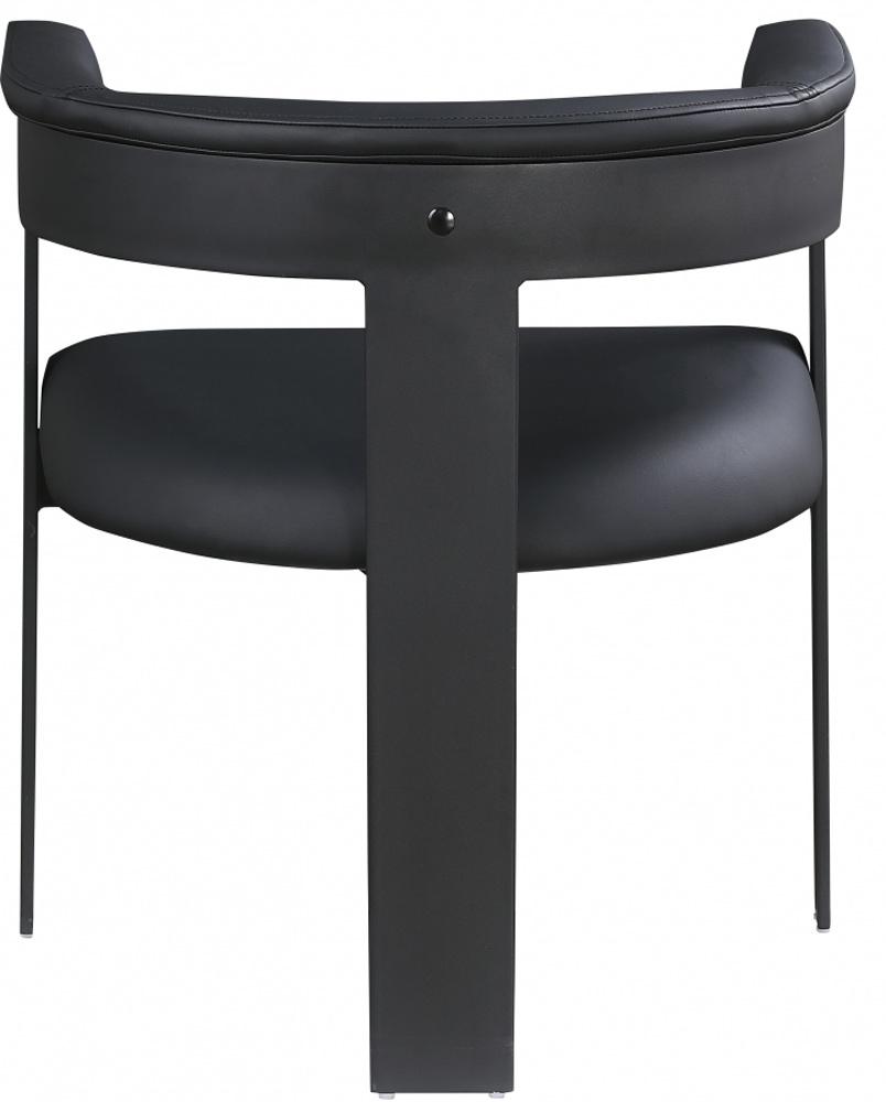 Meridian Furniture - Romeo Black Vegan Leather Dining Chair (Set of 2) - 470Black-C veiw 2