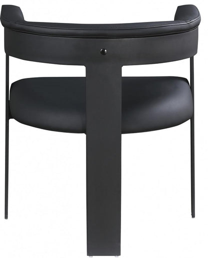 Meridian Furniture - Romeo Black Vegan Leather Dining Chair (Set of 2) - 470Black-C veiw 2