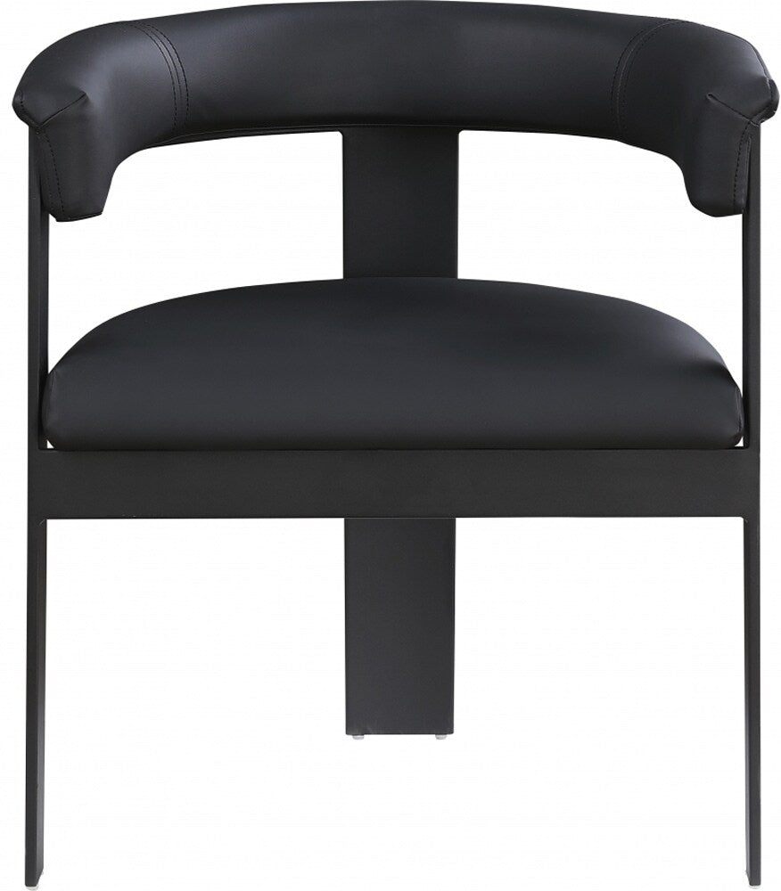 Meridian Furniture - Romeo Black Vegan Leather Dining Chair (Set of 2) - 470Black-C veiw 3