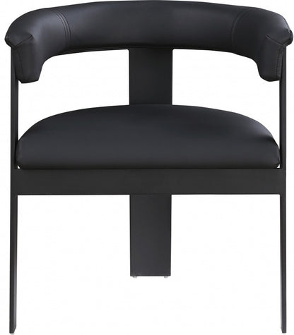 Meridian Furniture - Romeo Black Vegan Leather Dining Chair (Set of 2) - 470Black-C veiw 3