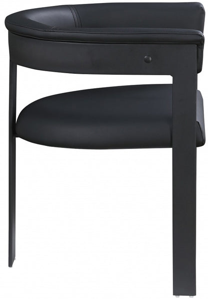 Meridian Furniture - Romeo Black Vegan Leather Dining Chair (Set of 2) - 470Black-C veiw 4