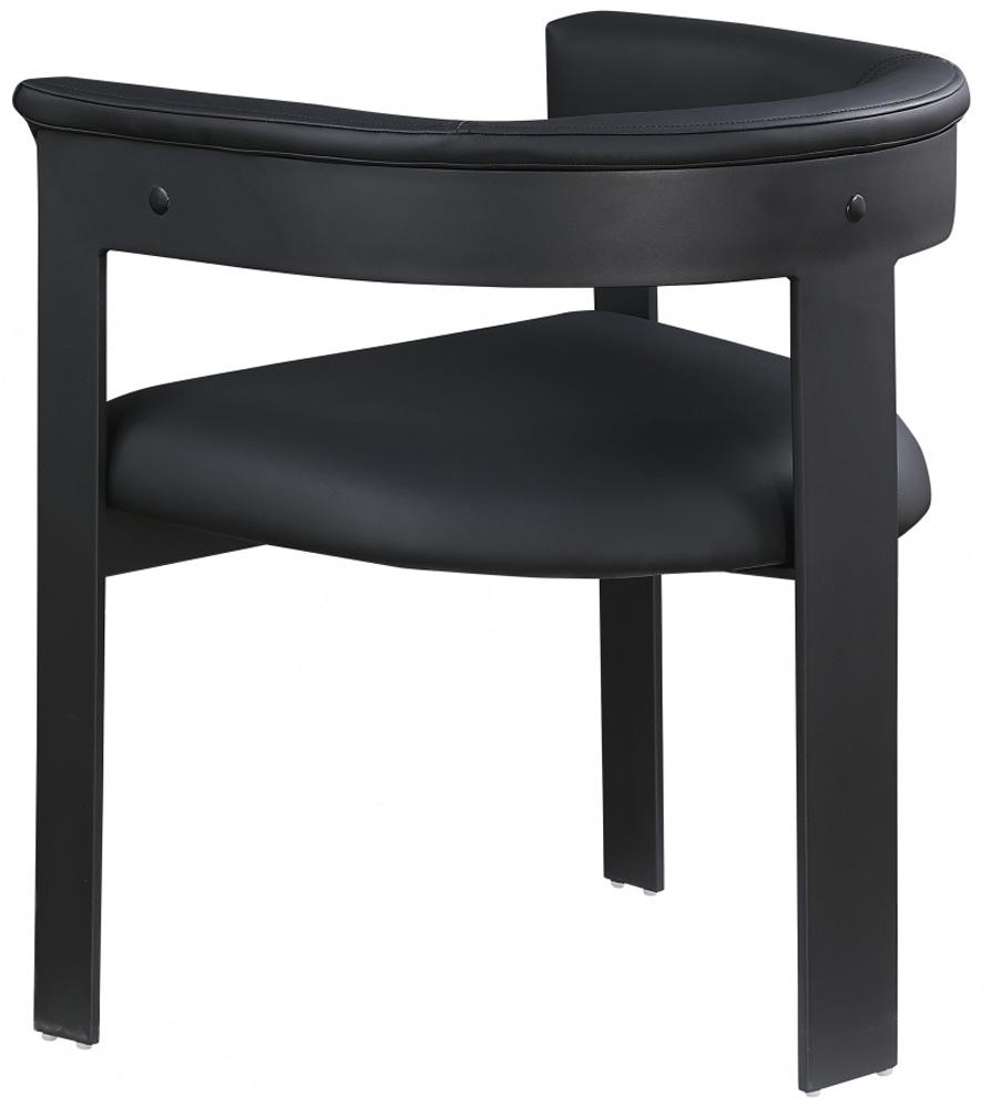 Meridian Furniture - Romeo Black Vegan Leather Dining Chair (Set of 2) - 470Black-C veiw 5