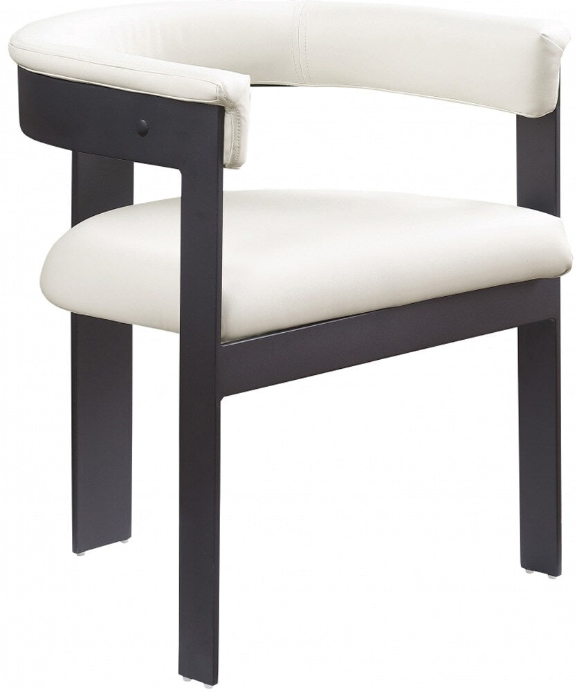 Meridian Furniture - Romeo Cream Vegan Leather Dining Chair (Set of 2) - 470Cream-C veiw 1