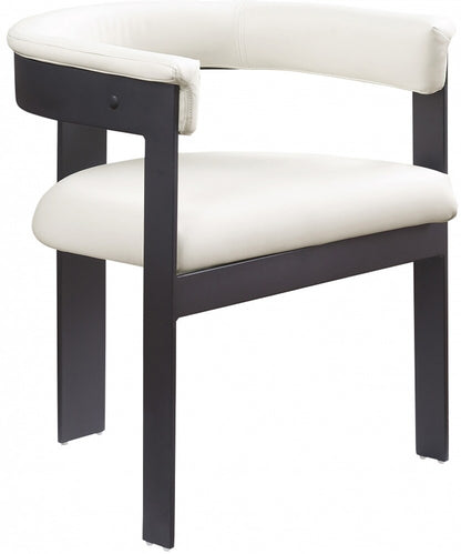 Meridian Furniture - Romeo Cream Vegan Leather Dining Chair (Set of 2) - 470Cream-C veiw 1