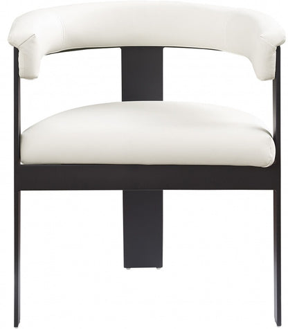 Meridian Furniture - Romeo Cream Vegan Leather Dining Chair (Set of 2) - 470Cream-C veiw 3