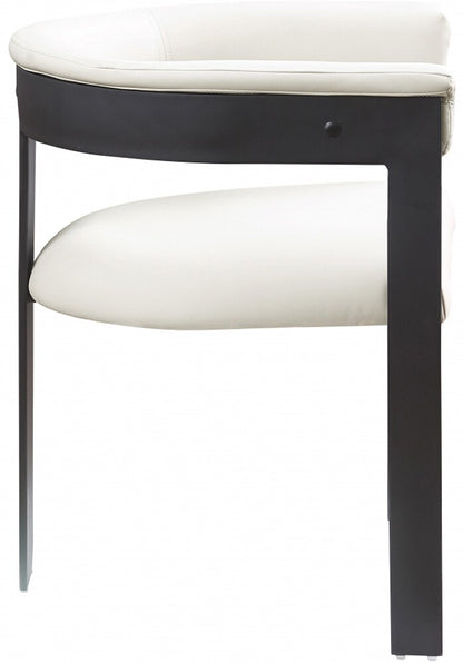 Meridian Furniture - Romeo Cream Vegan Leather Dining Chair (Set of 2) - 470Cream-C veiw 4