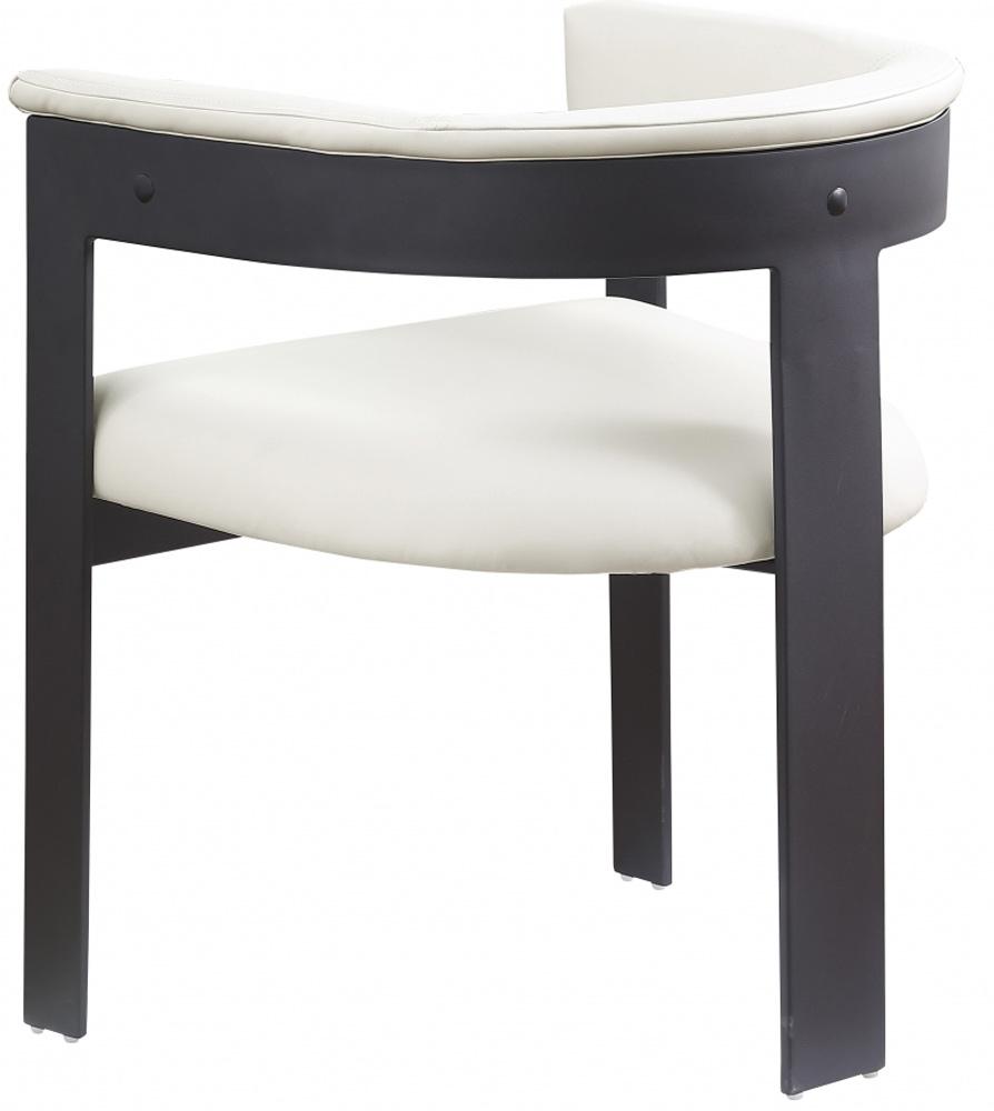 Meridian Furniture - Romeo Cream Vegan Leather Dining Chair (Set of 2) - 470Cream-C veiw 5