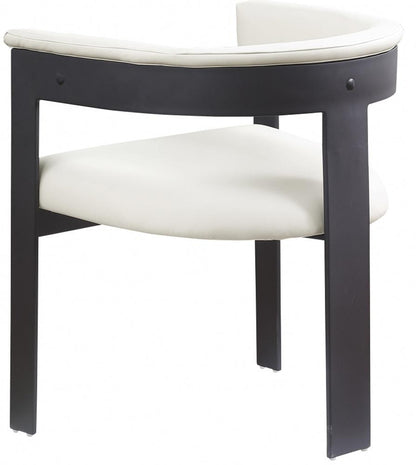 Meridian Furniture - Romeo Cream Vegan Leather Dining Chair (Set of 2) - 470Cream-C veiw 5