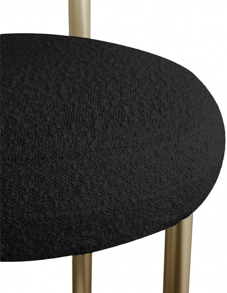 Meridian Furniture - Bordeaux Black Boucle Fabric Stool (Set of 2) - 547Black-C veiw 6