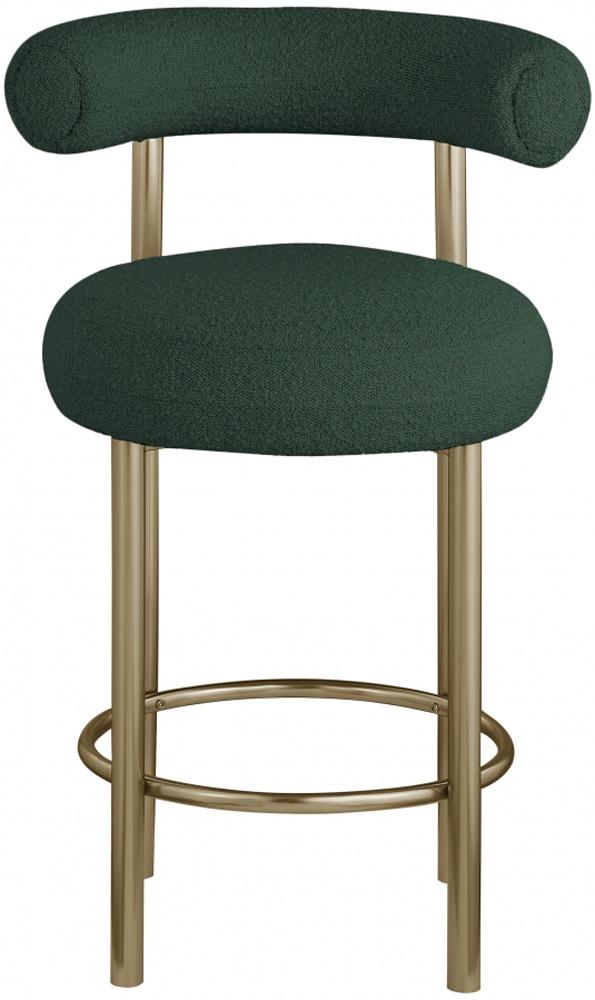 Meridian Furniture - Bordeaux Green Boucle Fabric Stool (Set of 2) - 547Green-C veiw 3
