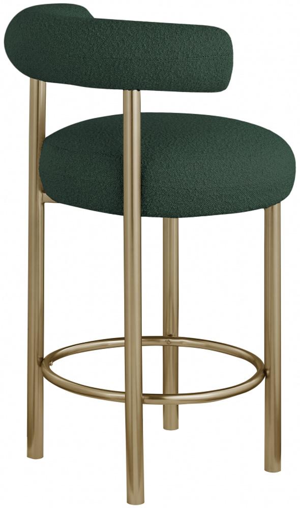 Meridian Furniture - Bordeaux Green Boucle Fabric Stool (Set of 2) - 547Green-C veiw 5