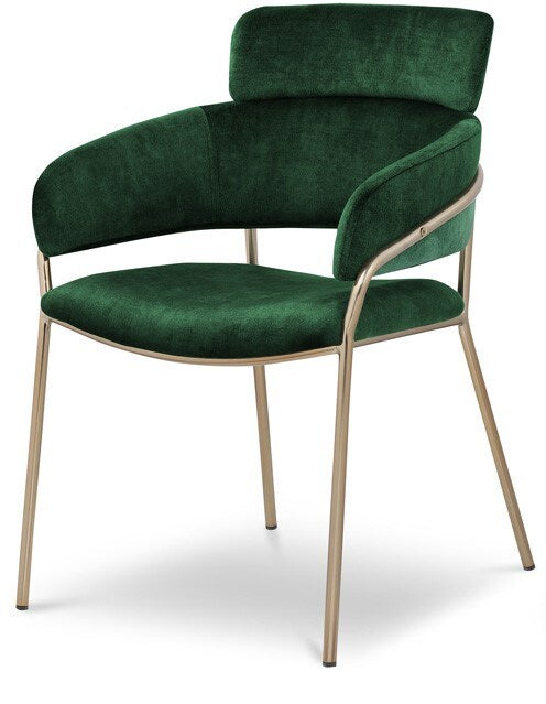 Meridian Furniture - Yara Green Velvet Dining Chair (Set of 2) - 549Green-C veiw 1
