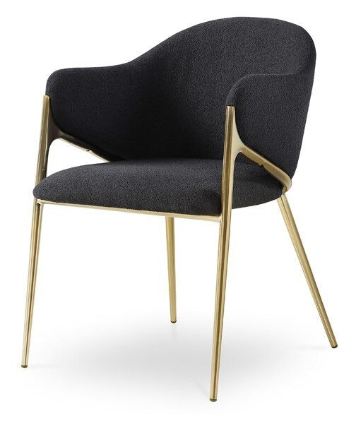 Meridian Furniture - Nial Black Boucle Fabric Dining Chair (Set of 2) - 559Black-C veiw 1