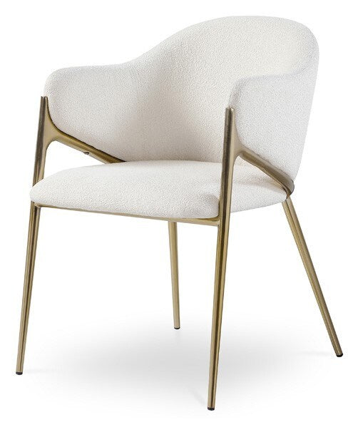 Meridian Furniture - Nial Cream Boucle Fabric Dining Chair (Set of 2) - 559Cream-C veiw 1