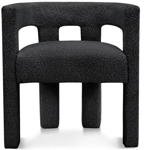 Meridian Furniture - Athena Black Boucle Fabric Accent/Dining Chair - 864Black-C veiw 1