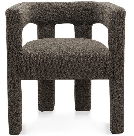 Meridian Furniture - Athena Brown Boucle Fabric Accent/Dining Chair - 864Brown-C veiw 1
