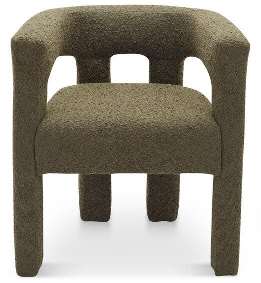 Meridian Furniture - Athena Olive Green Boucle Fabric Accent/Dining Chair - 864Olive-C veiw 1
