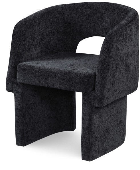 Meridian Furniture - Emmet Black Chenille Fabric Dining Chair / Accent Chair - 439Black-C veiw 1