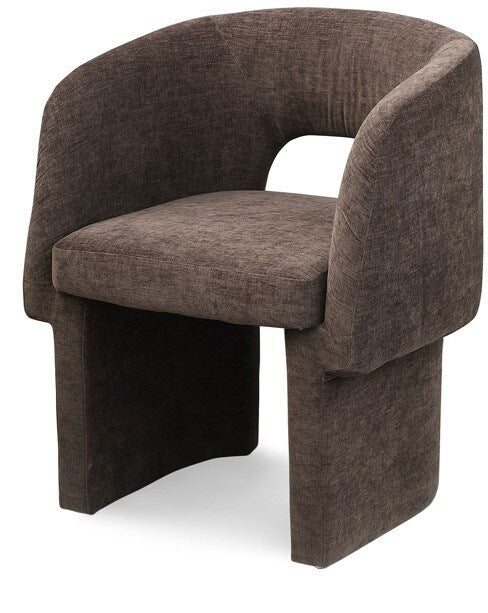 Meridian Furniture - Emmet Brown Chenille Fabric Dining Chair / Accent Chair - 439Brown-C veiw 1