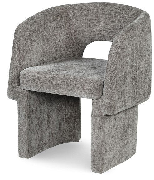 Meridian Furniture - Emmet Grey Chenille Fabric Dining Chair / Accent Chair - 439Grey-C veiw 1