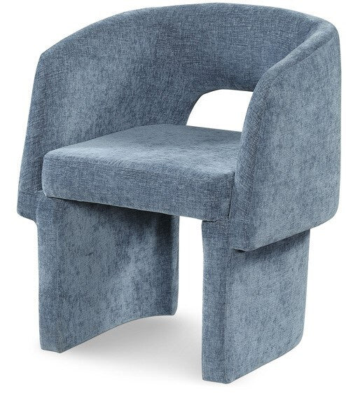 Meridian Furniture - Emmet Light Blue Chenille Fabric Dining Chair / Accent Chair - 439LtBlu-C veiw 1