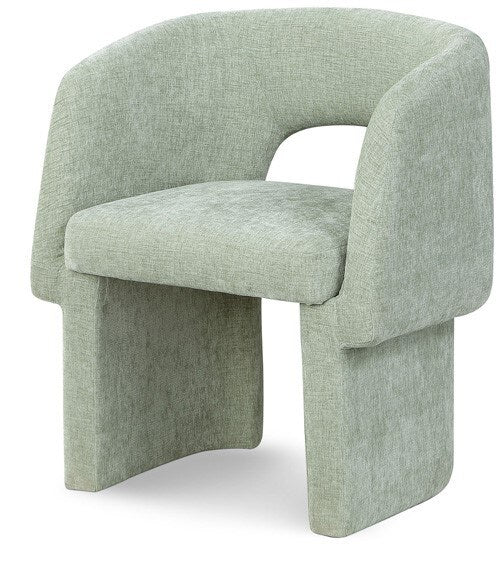 Meridian Furniture - Emmet Mint Chenille Fabric Dining Chair / Accent Chair - 439Mint-C veiw 1