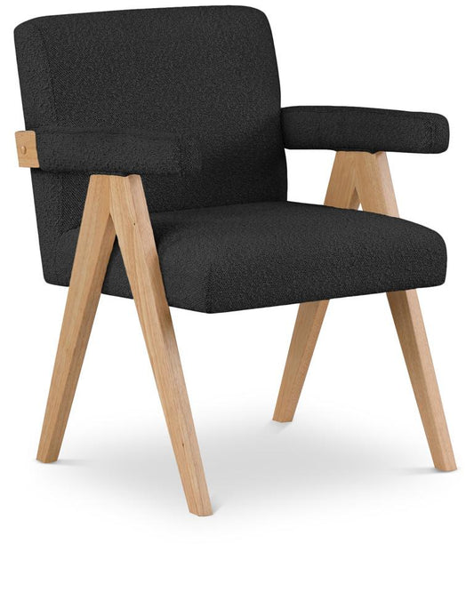 Meridian Furniture - Woodloch Black Boucle Fabric Accent Chair - 480Black veiw 1