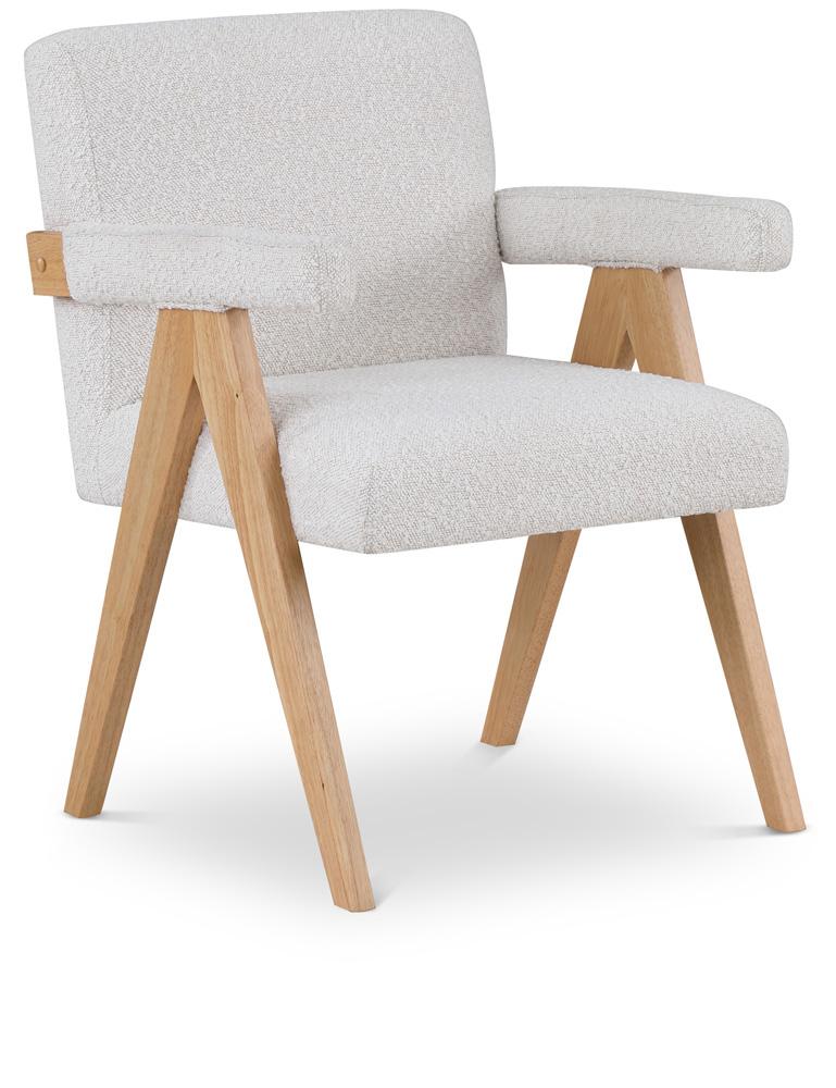 Meridian Furniture - Woodloch Cream Boucle Fabric Accent Chair - 480Cream veiw 1