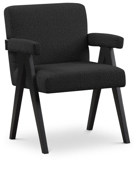 Meridian Furniture - Woodloch Black Boucle Fabric Accent Chair - 481Black veiw 1