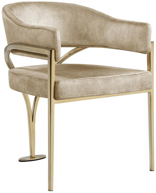 Meridian Furniture - Madelyn Beige Velvet Dining Chair (Set of 2) - 553Beige-C veiw 1