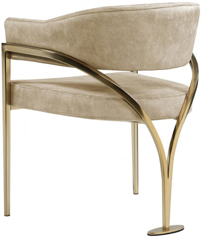 Meridian Furniture - Madelyn Beige Velvet Dining Chair (Set of 2) - 553Beige-C veiw 2