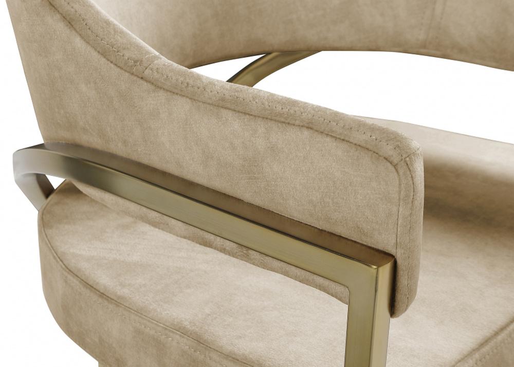 Meridian Furniture - Madelyn Beige Velvet Dining Chair (Set of 2) - 553Beige-C veiw 4