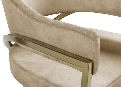 Meridian Furniture - Madelyn Beige Velvet Dining Chair (Set of 2) - 553Beige-C veiw 4