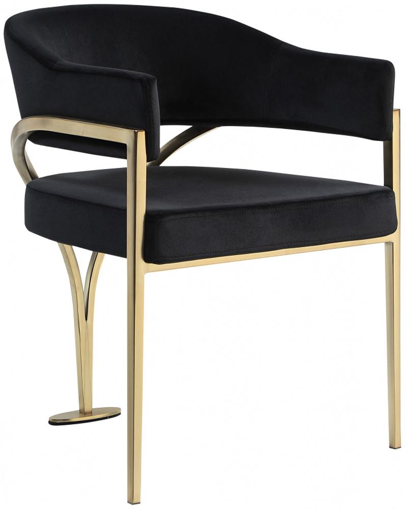 Meridian Furniture - Madelyn Black Velvet Dining Chair (Set of 2) - 553Black-C veiw 1