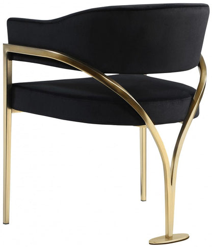 Meridian Furniture - Madelyn Black Velvet Dining Chair (Set of 2) - 553Black-C veiw 2