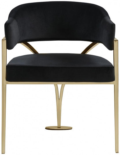 Meridian Furniture - Madelyn Black Velvet Dining Chair (Set of 2) - 553Black-C veiw 3