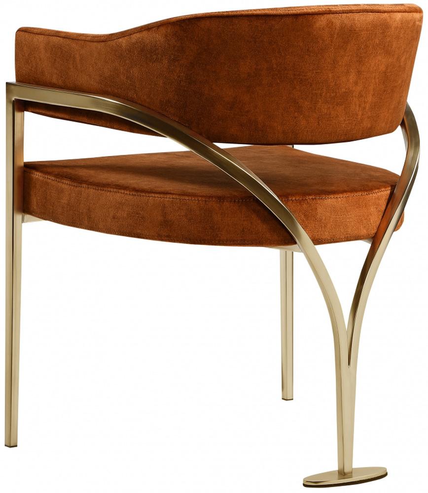 Meridian Furniture - Madelyn Cognac Velvet Dining Chair (Set of 2) - 553Cognac-C veiw 2